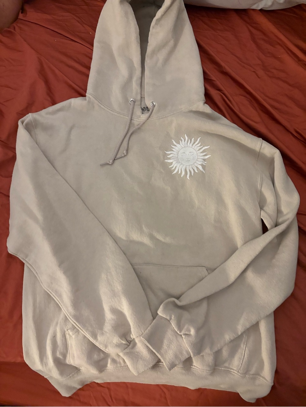 Women’s Beige Graphic Hoodie
